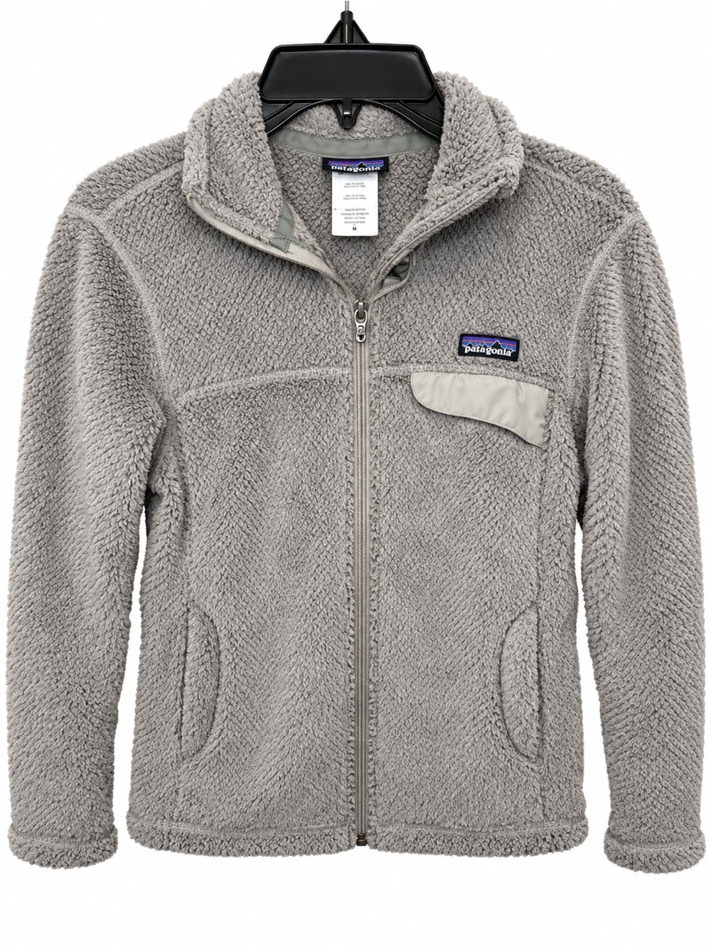 Patagonia Women’s M Gray Sherpa Fleece Full Zip Jacket Synchilla Style